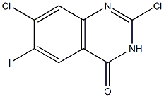 2,7-二氯-6-碘喹唑啉-4-酮结构式