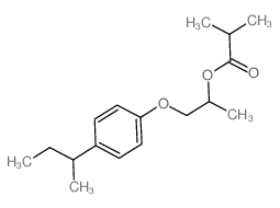 Propanoic acid,2-methyl-, 1-methyl-2-[4-(1-methylpropyl)phenoxy]ethyl ester结构式