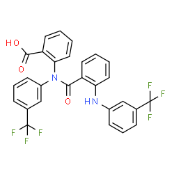 Benzoic acid,2-[[3-(trifluoromethyl)phenyl][2-[[3-(trifluoromethyl)phenyl]amino]benzoyl]amino]- Structure