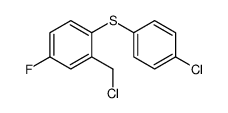 2-(chloromethyl)-1-(4-chlorophenyl)sulfanyl-4-fluorobenzene结构式