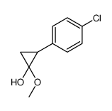2-(4-chlorophenyl)-1-methoxycyclopropan-1-ol结构式