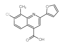 7-氯-2-(2-呋喃基)-8-甲基喹啉-4-羧酸结构式