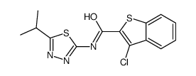 Benzo[b]thiophene-2-carboxamide, 3-chloro-N-[5-(1-methylethyl)-1,3,4-thiadiazol-2-yl]- (9CI)结构式