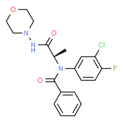 Benzamide, N-(3-chloro-4-fluorophenyl)-N-[1-methyl-2-(4-morpholinylamino)-2-oxoethyl]-, (S)- (9CI)结构式