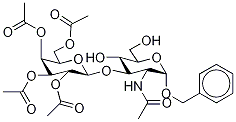 苄基2-乙酰氨基-3-O-(2,3,4,6-四-O-乙酰基-β-D-吡喃半乳糖苷-2-脱氧-α-D-吡喃葡萄糖苷结构式