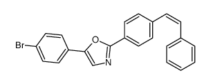 5-(4-bromophenyl)-2-[4-(2-phenylethenyl)phenyl]-1,3-oxazole结构式
