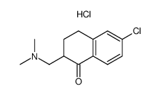 6-Chloro-2-[(dimethylamino)methyl]-3,4-dihydro-1-(2H)-naphthalenone, hydrochloride Structure
