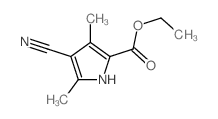 1H-Pyrrole-2-carboxylicacid, 4-cyano-3,5-dimethyl-, ethyl ester结构式