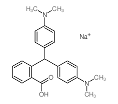 Benzoicacid, 2-[bis[4-(dimethylamino)phenyl]methyl]-,sodium salt (1:1)结构式