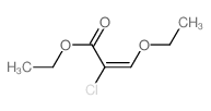 ethyl 2-chloro-3-ethoxy-prop-2-enoate结构式