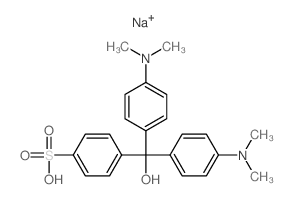 Benzenesulfonic acid, 4-[bis[4- (dimethylamino)phenyl]hydroxymethyl]-, monosodium salt结构式