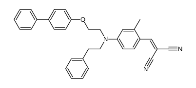 2-(4-{[2-(Biphenyl-4-yloxy)-ethyl]-phenethyl-amino}-2-methyl-benzylidene)-malononitrile Structure