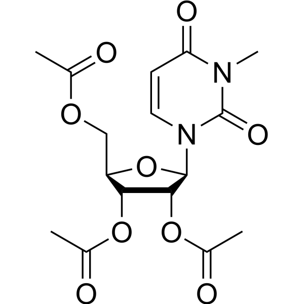 2’,3’,5’-Tri-O-acetyl-N3-methyluridine结构式
