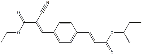 α-Cyano-4-[(E)-3-oxo-3-[[(S)-1-methylpropyl]oxy]-1-propenyl]cinnamic acid ethyl ester结构式