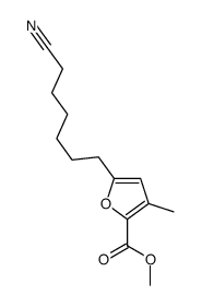 methyl 5-(6-cyanohexyl)-3-methylfuran-2-carboxylate Structure