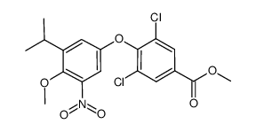 methyl[3,5-dichloro-4-(5-isopropyl-4-methoxy-3-nitrophenoxy)]benzoate Structure