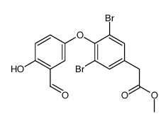 methyl[3,5-dibromo-4-(3-formyl-4-hydroxyphenoxy)phenyl]acetate Structure