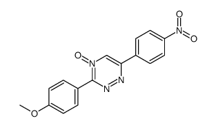 3-(4-methoxyphenyl)-6-(4-nitrophenyl)-4-oxido-1,2,4-triazin-4-ium结构式
