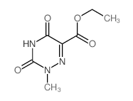 1,2,4-Triazine-6-carboxylicacid, 2,3,4,5-tetrahydro-2-methyl-3,5-dioxo-, ethyl ester结构式