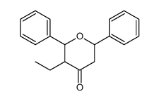 3-ethyl-2,6-diphenyloxan-4-one Structure