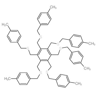 Benzene,1,2,3,4,5,6-hexakis[[[(4-methylphenyl)methyl]thio]methyl]-结构式
