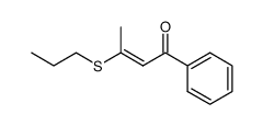 (E)-1-phenyl-3-(propylthio)but-2-en-1-one Structure