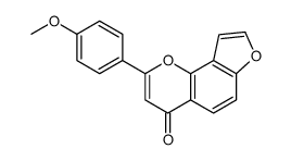 2-(4-methoxyphenyl)furo[2,3-h]chromen-4-one结构式