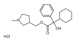 (1-methylpyrrolidin-1-ium-3-yl)methyl 2-cyclohexyl-2-hydroxy-2-phenylacetate,chloride Structure