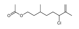 6-chloro-3,7-dimethyloct-7-en-1-yl acetate Structure