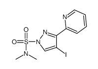 4-碘-N,N-二甲基-3-(吡啶-2-基)-1H-吡唑-1-磺酰胺结构式