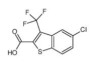 5-chloro-3-(trifluoromethyl)-1-benzothiophene-2-carboxylic acid结构式