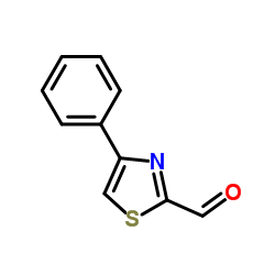 4-苯基-1,3-噻唑-2-甲醛结构式