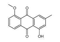 1-hydroxy-5-methoxy-3-methyl-9,10 dihydroanthracene 9,10-dione Structure