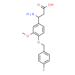 3-AMINO-3-(4-[(4-FLUOROBENZYL)OXY]-3-METHOXYPHENYL)PROPANOIC ACID Structure