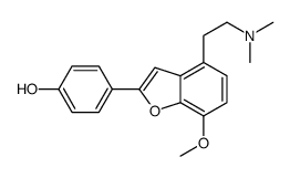 4-[4-[2-(Dimethylamino)ethyl]-7-methoxybenzofuran-2-yl]phenol Structure