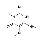 4(3H)-Pyrimidinone,2,6-diamino-3-methyl-5-(methylamino)-(9CI)结构式