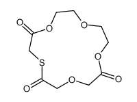 1,4,7,10-tetraoxa-13-thiacyclopentadecane-3,11,14-trione结构式