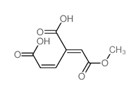 (E,4Z)-4-(methoxycarbonylmethylidene)pent-2-enedioic acid Structure