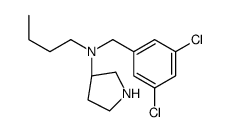 (3S)-N-butyl-N-[(3,5-dichlorophenyl)methyl]pyrrolidin-3-amine结构式