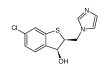 cis-6-chloro-2,3-dihydro-2-(1H-imidazol-1-ylmethyl)benzo[b]thiophene-3-ol Structure