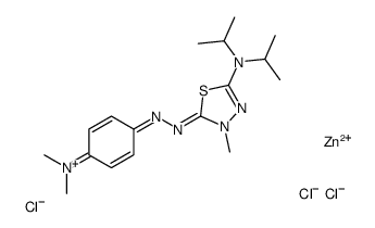 5-(diisopropylamino)-2-[[4-(dimethylamino)phenyl]azo]-3-methyl-1,3,4-thiadiazolium chloride, compound with zinc dichloride Structure