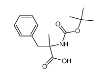 (+/-)-N-(tert-butoxycarbonyl)-α-methylphenylalanine Structure