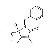 N-benzyl-5,5-dimethoxy-3,4-dimethyl-3-pyrrolin-2-one结构式