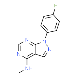 1-(4-Fluorophenyl)-N-methyl-1H-pyrazolo[3,4-d]pyrimidin-4-amine结构式