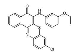 9-chloro-6-(3-ethoxyanilino)benzo[a]phenothiazin-5-one结构式