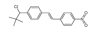 (E)-4-(1''-chloro-2'',2''-dimethylpropyl)-4'-nitrostilbene结构式