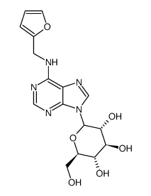 (3R,4S,5S,6R)-2-(6-((furan-2-ylmethyl)amino)-9H-purin-9-yl)-6-(hydroxymethyl)tetrahydro-2H-pyran-3,4,5-triol Structure