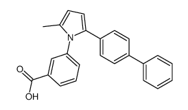 3-[2-methyl-5-(4-phenylphenyl)pyrrol-1-yl]benzoic acid Structure