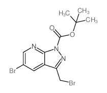 TERT-BUTYL 5-BROMO-3-(BROMOMETHYL)-1H-PYRAZOLO[3,4-B]PYRIDINE-1-CARBOXYLATE structure