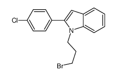 1-(3-bromopropyl)-2-(4-chlorophenyl)indole Structure